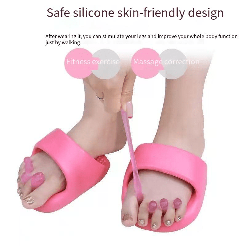 Unisex Adjustable O-Leg & X-Hoop Leg Corrector Slippers - Posture, EVA Material for Heel to Toe Correction, Fallen Arches & Varus Deformity, Pink Slimming Design for Adults,, Slimming Footwear, Breathable Comfort