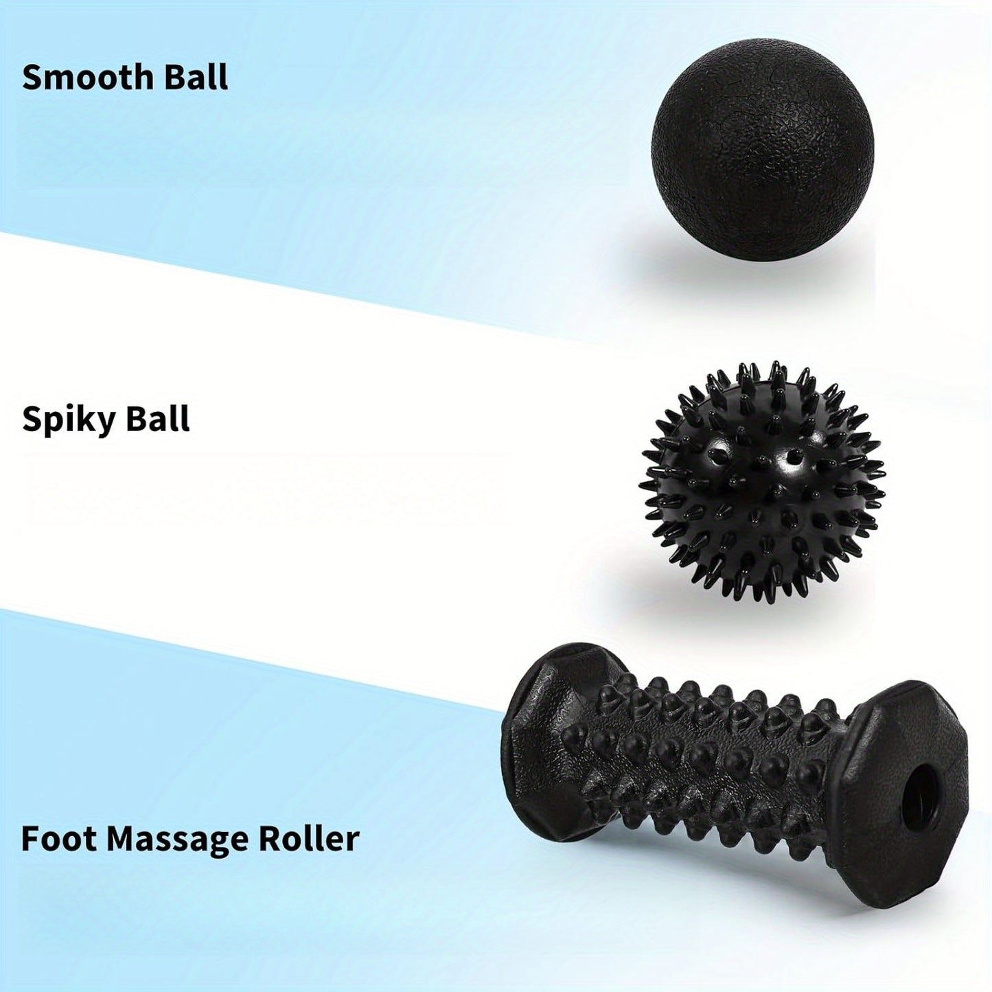1 Set of 3 Easy-to-Use Foot Massager Roller and Spiky Massage Ball Roller - for Soothes, Relaxes Feet, Legs & Hands - Ideal Mother'S Day Gifts, Father'S Day Gift
