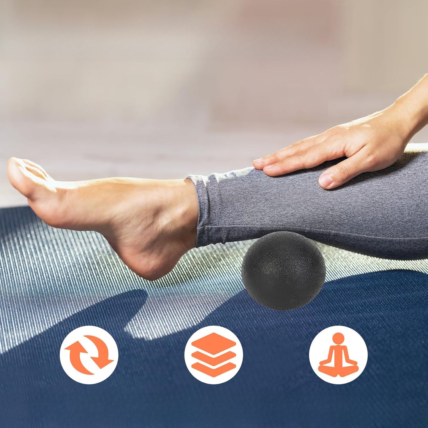 1 Set of 3 Easy-to-Use Foot Massager Roller and Spiky Massage Ball Roller - for Soothes, Relaxes Feet, Legs & Hands - Ideal Mother'S Day Gifts, Father'S Day Gift