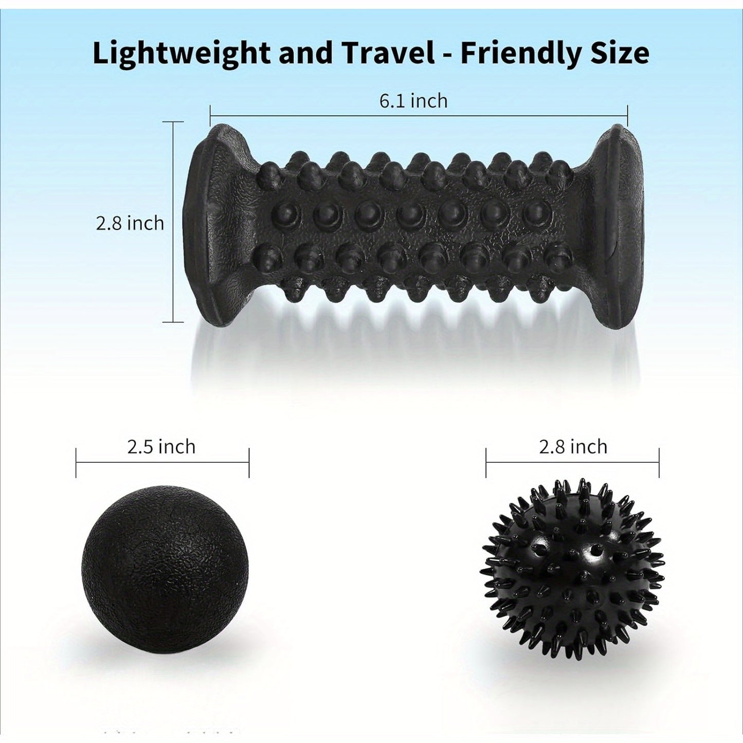 1 Set of 3 Easy-to-Use Foot Massager Roller and Spiky Massage Ball Roller - for Soothes, Relaxes Feet, Legs & Hands - Ideal Mother'S Day Gifts, Father'S Day Gift